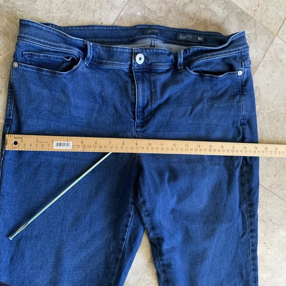 J. Jill Womens Size 16 Petite Authentic Fit Slim Ankle Denim Blue Jeans - Picture 4 of 10